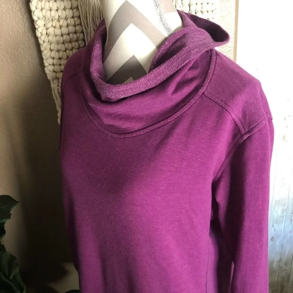 RBX Purple Cowl-Neck Pullover Sweatshirt